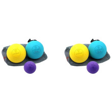 8X KSONE Lacrosse Massageboll Set-Muskelmassage Roller-Deep Tissue Balls-HåRd och Mjuk Massageboll med Miniboll