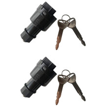 2X 57590-23333-71 Interruttore di Accensione con 4 Chiavi per Forklift 4P Interruttore di Accensione Cilindro di Blocco