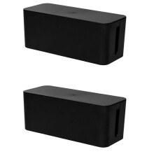 2X Kabelhanteringsbox SladdorganisatörslåDa Power Strip Surge Protector Cover TV Sladdbox för Hemmakontor