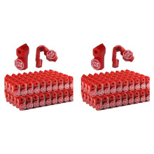 Peg Hook Lock Stop Lock 200 Sztuk Plastikowy Czerwony Stop Lock Blokada AntykradzieżOwa Retail Pin Hook Safety Display Blokada Haka