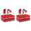 Peg Hook Lock Stop Lock 200 Pieces Plastic Red Stop Lock Anti-Theft Lock Retail Pin Hook Safety Display Hook Lock 1