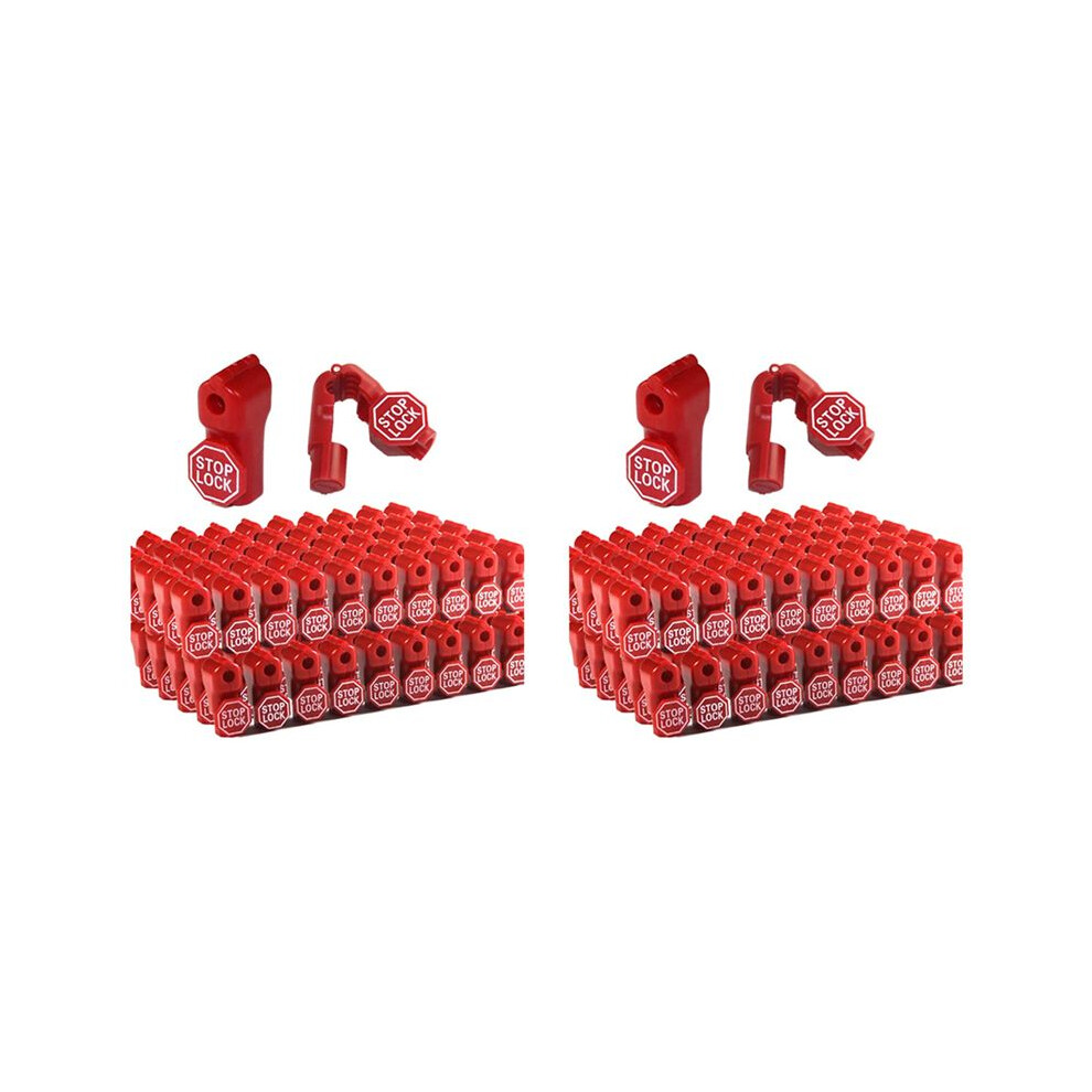 Peg Hook Lock Stop Lock 200 Pieces Plastic Red Stop Lock Anti-Theft Lock Retail Pin Hook Safety Display Hook Lock 4712984190283