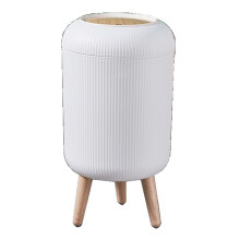 Poubelle à Grains de Bois à Pieds Hauts, Poubelle en Plastique Adaptée Aux Cuisines, Chambres à Coucher et Bureaux.