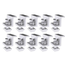 10Pcs Solar Photovoltaic Bracket Aluminum Alloy Clamp for Solar Module Solar Panel Racking Mounts Accessories PV Clamp C