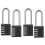 4 Pack Outdoor Combination Padlock Long Shackle Lock 6.5cm Shackle Waterproof 4 Digit Resettable Combination Lock 1