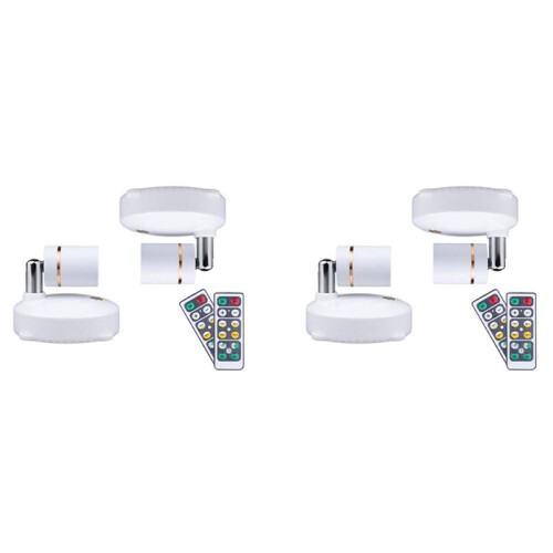 Wireless Spot Lights Battery Operated Accent Lights Indoor Dimmable LED Spotlight Anywhere Rotatable Wall Light(4 Pack)