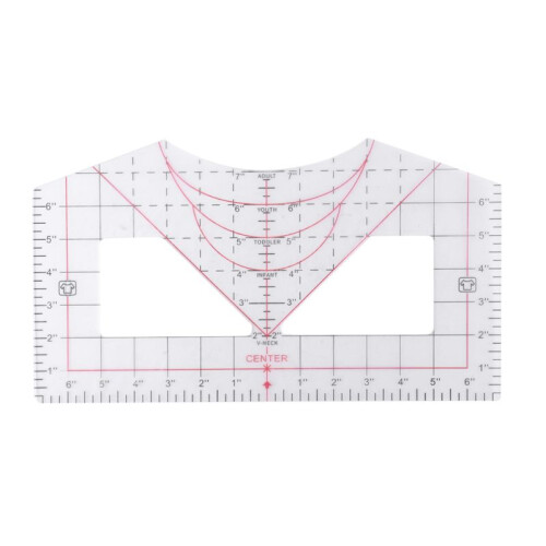 4 in 1 Tshirt-Ruler Guide for Vinyl Alignment for Measuring Tool Sewing Tool Calibration Tool Transparent Ruler