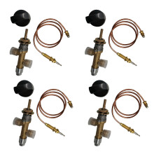 4X Propane Lpg Gas Fire Pit Control Safety Valve Flame Failure Device Gas Heater Valve with Thermocouple and Knob
