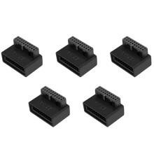 5X PH19B USB 3.0 Conector Interno USB3.0 19/20P Soquete 90 Graus Adaptador Conversor para Placa-MãE de Computador