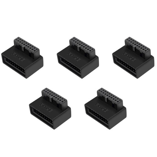 5X PH19B USB 3.0 Internal Header USB3.0 19/20P Socket 90 Degree Adapter Converter for Computer Motherboard