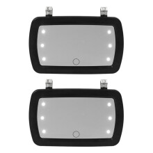 2X Car Sun Visor Mirror Makeup Sun-Shading Cosmetic Mirror Vanity Mirror Automobile Make Mirror with Six LED Lights