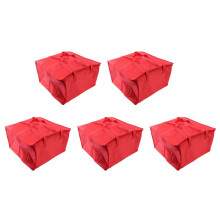 5X Foldable Large Cooler Bag Portable Food Cake Insulated Bag Aluminum Foil Thermal Box Lunch Box Delivery Bag Red
