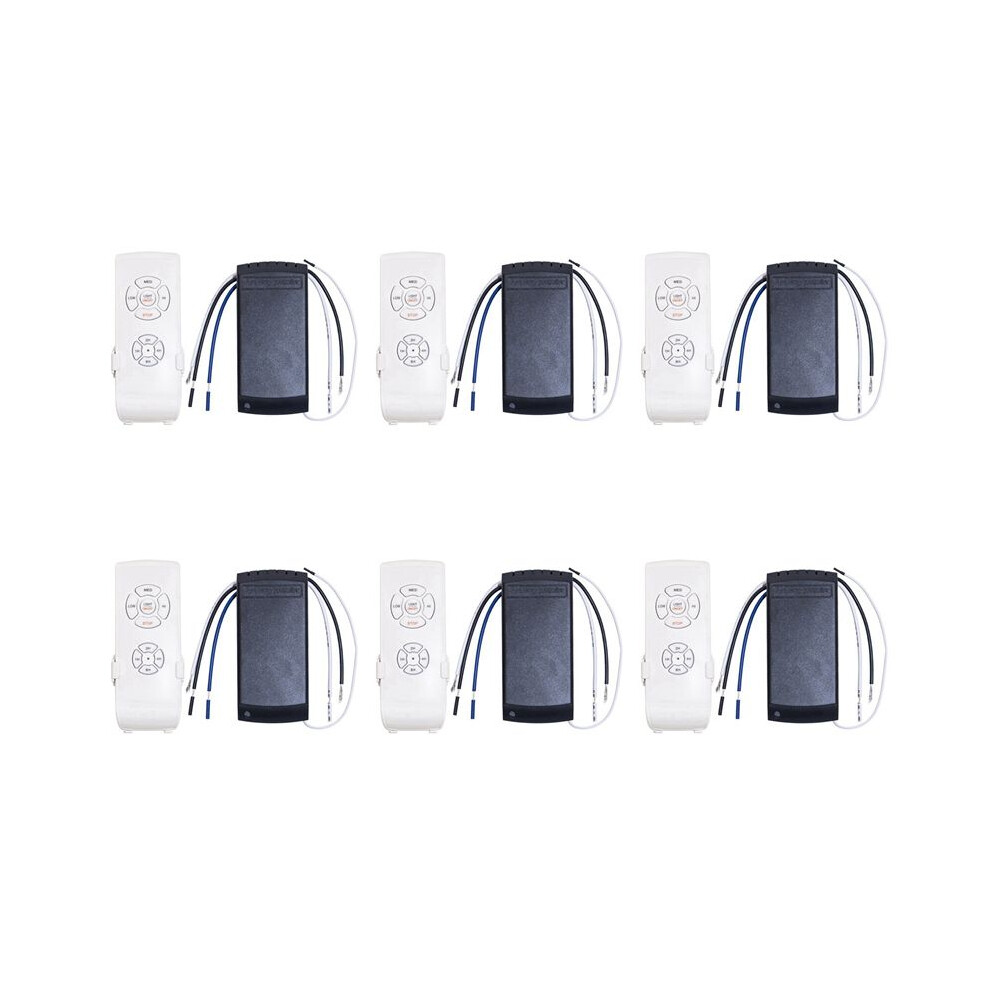 6X Universal Ceiling Fan Lamp Remote Control Kit Ac 110V Timing Setting Adjuste Wind Speed Transmitter Receiver 6031362742578