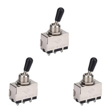 3 Pc Guitare 3 Voies Commutateur À Bascule, Métal Fermé 3 Voies Sélecteur Commutateur