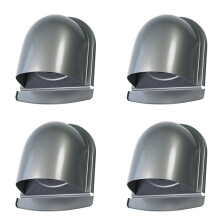 4pcs 4Inch 100mm Waterproof Stainless Steel Vent Vent Hood Anti-Corrosion Exhaust Extractor for Wall Air Outlet Cover,B