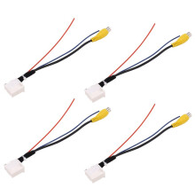 4X 16 Pin Car Rear View Camera Adapter Cable Parking Backup Camera Video Cable Adapter for Camry 7Th