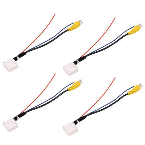 4X 16 Pin Car Rear View Camera Adapter Cable Parking Backup Camera Video Cable Adapter for  Camry 7Th