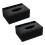 2X PU Tissue Box Remote Control Holder Multifunctional Desktop Organizer Pencil Scissor Container (Black) 1