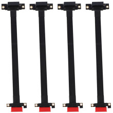 4X 90 Grados Pci-E Pci Express 1X A 1X Ranura Tarjeta Vertical Adaptador de Cinta Extensor Convertidor Cable