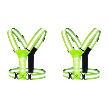 2X LED Reflective Running Vest,Adjustable Elastic Running Safety Gear LED Light  Vest Perfect for Running,Walking