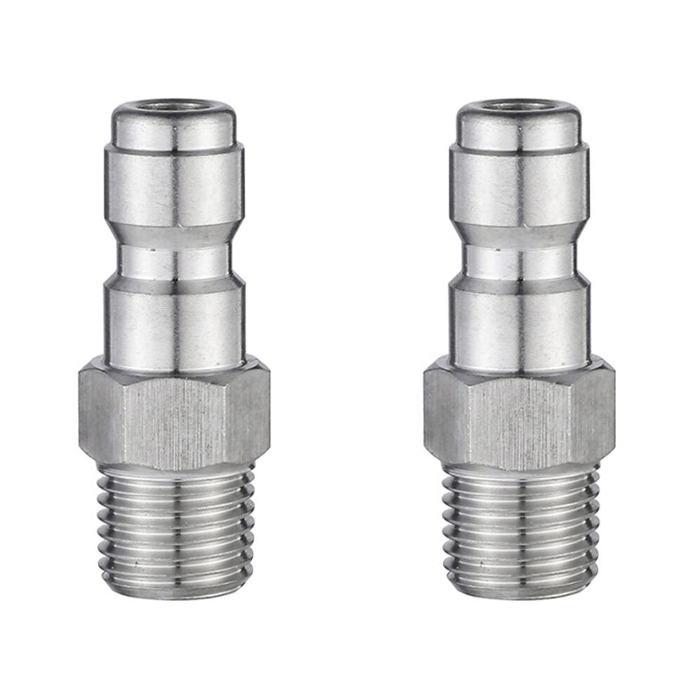 2X Pressure Washer Snow Foam Quick Plug Connector 1/4 Inch To Spray-Gun Wand Lance Adapter Quick Disconnect Release 6031540192201