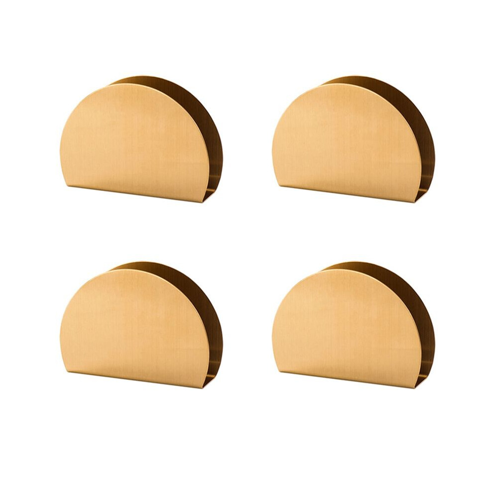 Semoic 4X Nordic Home And Wedding Decoration Table Napkin Holder Rack Gold Plated Storage Tower Holder For Hotel