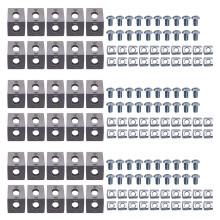 Conjunto de Conectores de Perfil de Alumínio Série 2020 Suporte de Canto de 150 Peças para Acessórios de Perfil de Alumínio de Slot de 6 mm