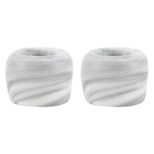 Grey Ceramic Toothbrush Holder 2 Pack, Marble Stand Set with Neutral Finish for Modern Bathrooms