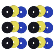 18 Pieces 100mm Diamond Flexible Wet & Dry Polishing Pads 3 Step Floor Polish for Stone Marble Tile