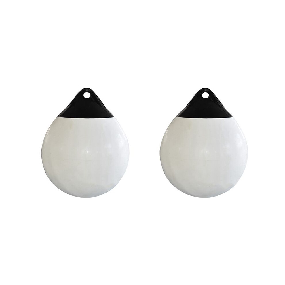 2X Heavy Duty Pvc Boat Fenders Round Anchor Buoy Dock Bumper Inflatable Protection Marine Mooring Buoy White 4711893171185