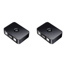2X Périphérique de Partage D'Imprimante USB 2 Sélecteur USB2.0 Périphérique de Partage D'Imprimante pour Imprimante Répartiteur USB Imprimante