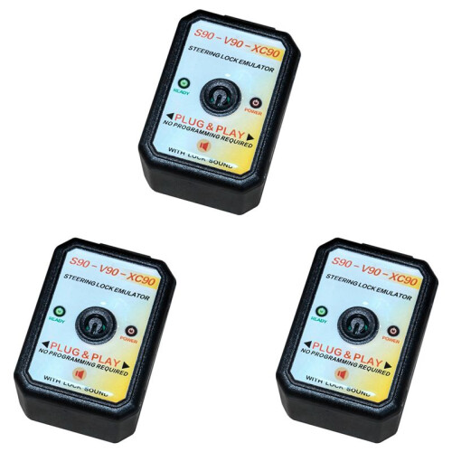 3X Steering Lock Simulator Emulator for  S90 V90 XC90 with Lock Sound No Programming
