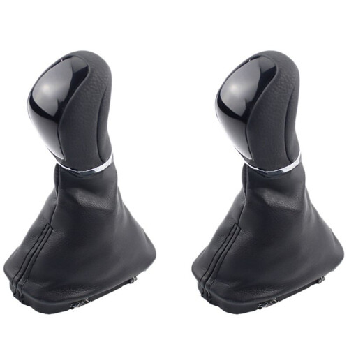 2X Black Automatic Gear Shift Knob with Gaitor Boot for   W203 W204 Auto Accessories