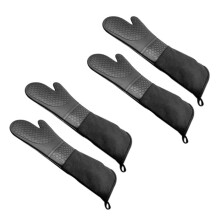 2 Paar Professionelle Silikon Ofen Handschuhe Back Handschuhe Ellen Bogen Lange Hitze Beständige Handschuhe