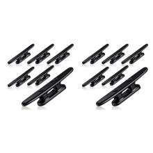 12 Pezzi Nero Boat Cleat Kayak Cleat Boat Dock Cleat Kayak Canoe Cleat Tacchetti Nel Nylon da 4 Pollici per Accessori Di Ormeggio per Barche