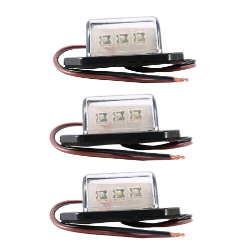 3X 12/24V 3 LED Plaque D'Immatriculation Tag Light Boat RV Intérieur Step Lamp