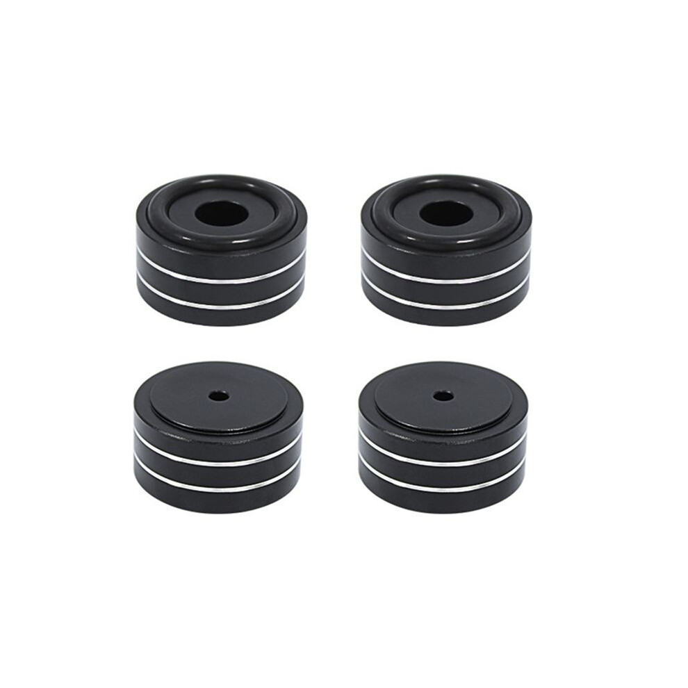 4Pcs Speaker Isolation Stand Feet Aluminum Alloy Shock Absorbing Pads For Speakers Cd Amplifier Black 6032993264415
