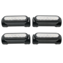 2X LED de Moto Colonne de L'Autoroute Switchback Lumière de Conduite/ Clignotant (Noir)