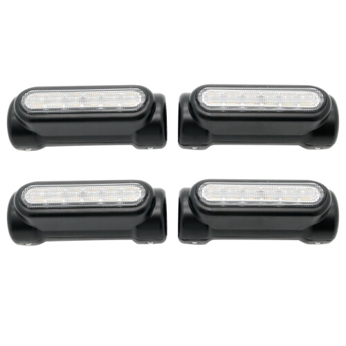 2X Motorcycle LED Highway Bar Switchback Driving Light/Turn Signal Light(Black) 1