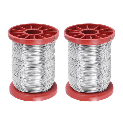 2pcs 0.5mm 500G Stainless Steel Wire for Beekeeping Beehive Frames Tool 1 Roll 1