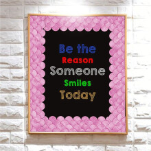 2X 20M Ombre Scallops Bulletin Board Borders Rainbow Straight Borders Classroom or Home School Decoration