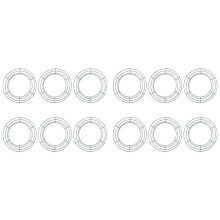 12 Pieces Dark Green Wire Wreath Rings Wire Wreath Frame for Christmas New Year Valentines Decoration (10 Inch)