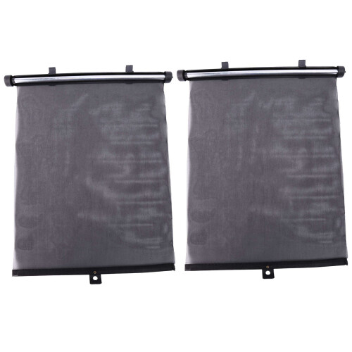 Car Side Window Sun Shade [4 Pack] Universal Car Window Roller Shade, Retractable Car Sunshade for Side Window
