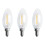 3X Dimmable E12 2W COB Edison Candle Flame Filament LED Light Bulb Lamp 10x3.5cm 1