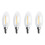 4X Dimmable E12 2W COB Edison Candle Flame Filament LED Light Bulb Lamp 10x3.5cm 1