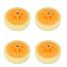 4pcs 6 Inch/15cm Car Polishing Waxing Pad Sponge M14 Wheel Polishing Waxing Pad Kit Tool for Car Polisher Yellow