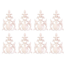 8X Rubber Wood Carved Applique Vintage Furniture  Decor