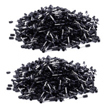 2000X Crimp Terminal Pre Insulated Ferrule E1008 18AWG 1.0mm2 Silver Black