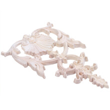 3X Rubber Wood Carved Applique Vintage Furniture Decor