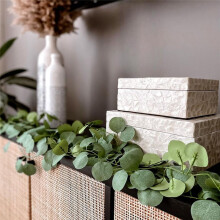 24PCS Artificial Greenery Garland Faux Eucalyptus Leaves Table Garland Vines for Wedding Backdrop Table Arch